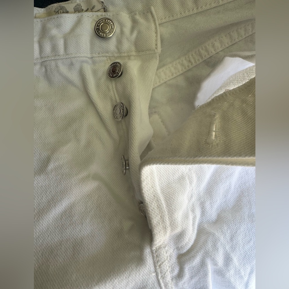We The Free sz 31 thirty-one White Distressed Jean Shorts - Picture 4 of 4
